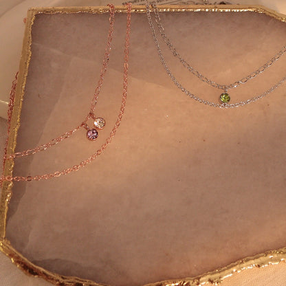 Gold Birthstone Anklet: Layered Chain Trendy Anklet