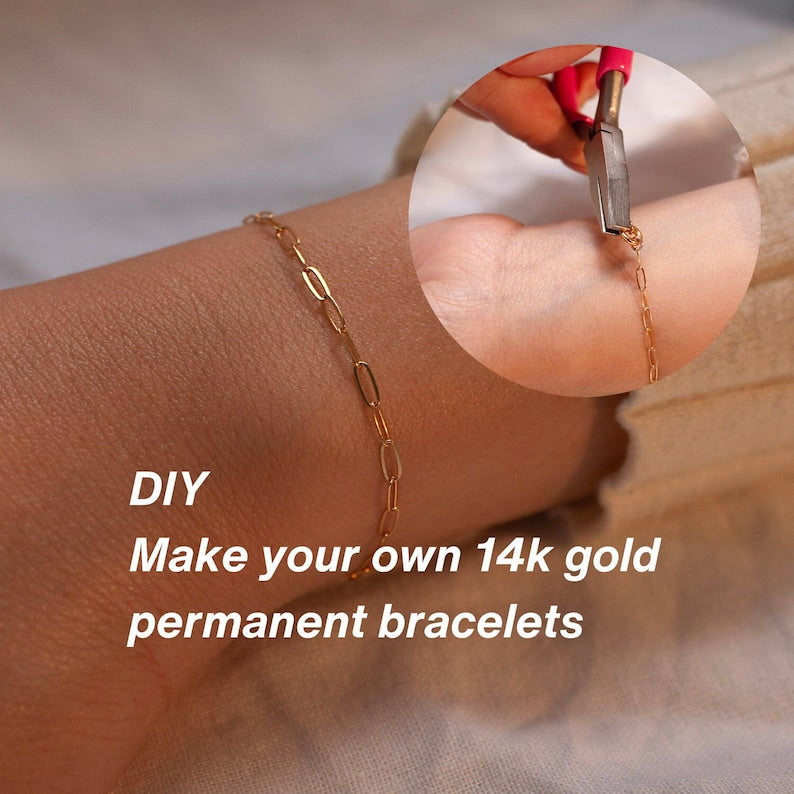 DIY permanent bracelet 14K Gold Filled bracelets best gift for her