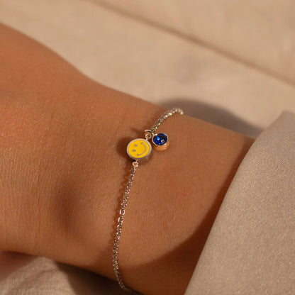 Smile Bracelet with Birthstone