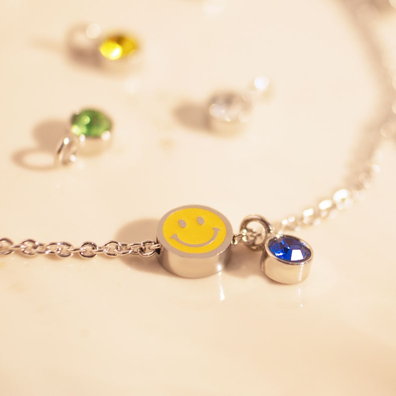 Smile Bracelet with Birthstone
