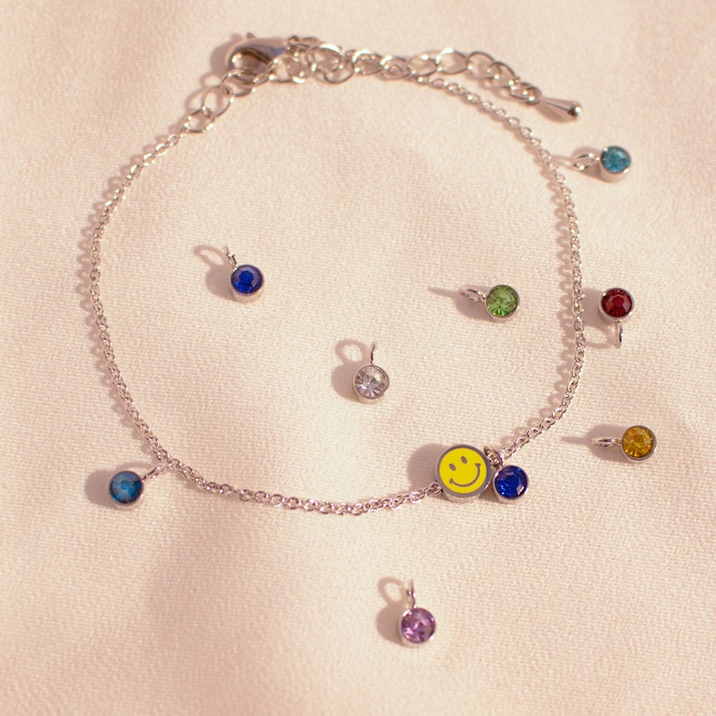 Smile Bracelet with Birthstone