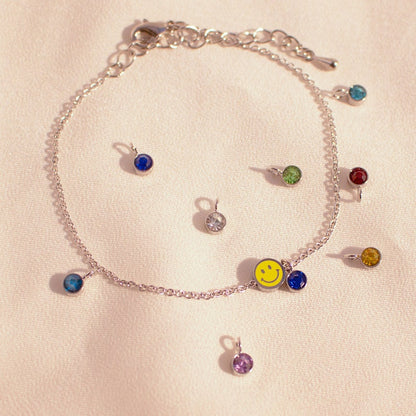 Smile Bracelet with Birthstone