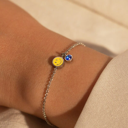 Smile Bracelet with Birthstone