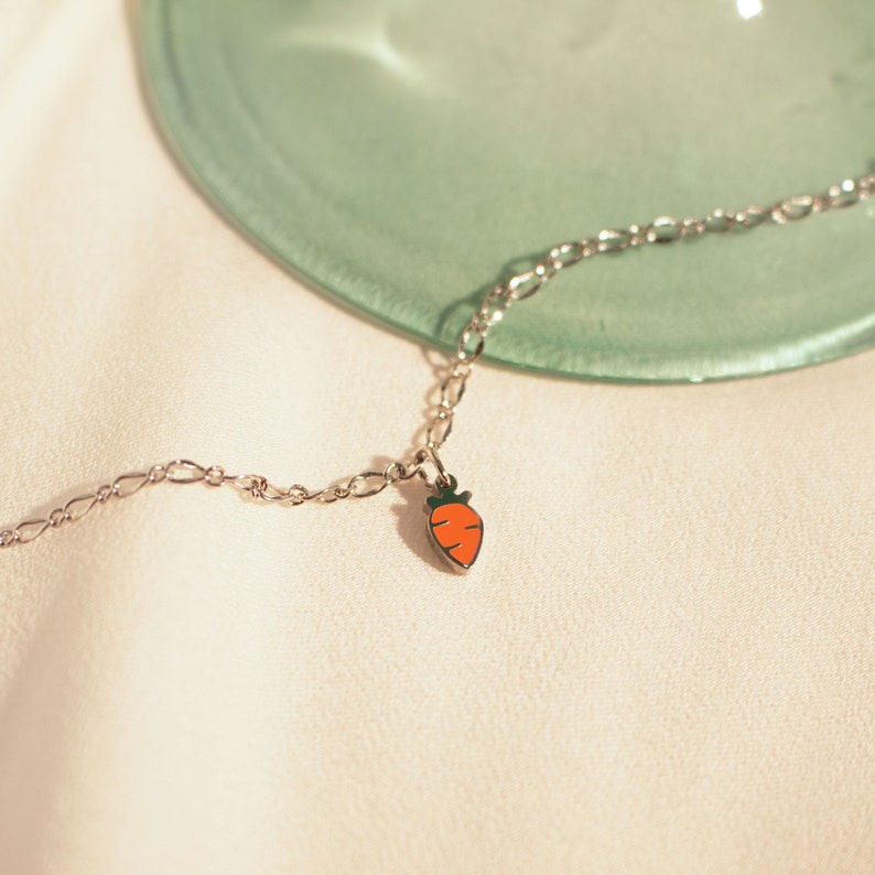 Carrot bracelet cute dainty mini carrots bracelets veggie bracelet best gift for her best