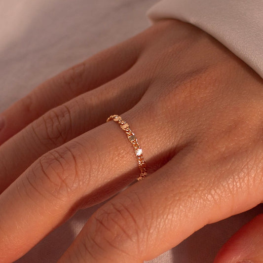 Permanent cutting gold ring 16K gold plated permanent rings gift for her best gifts