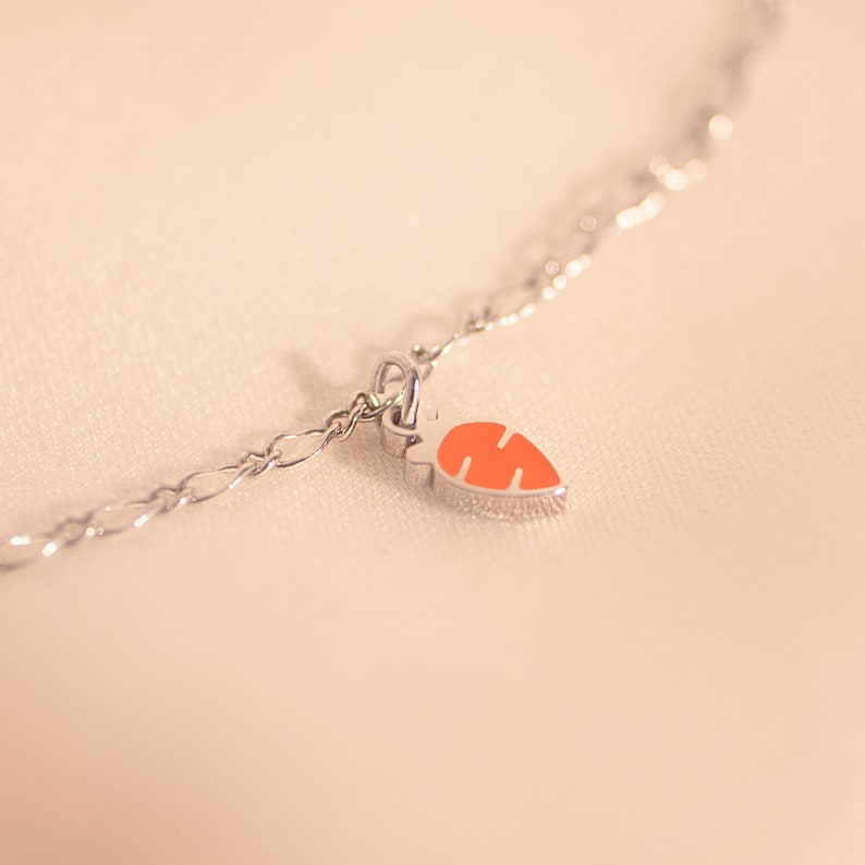 Dainty Carrot Anklet: Silver Korean Style Ankle Bracelet