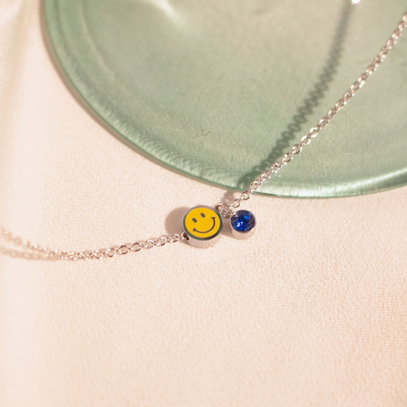 Smile Bracelet with Birthstone