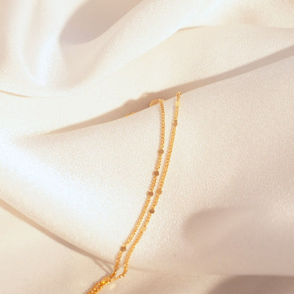 Dainty Hammered Gold Plated Anklet: Elegant Ankle Bracelet