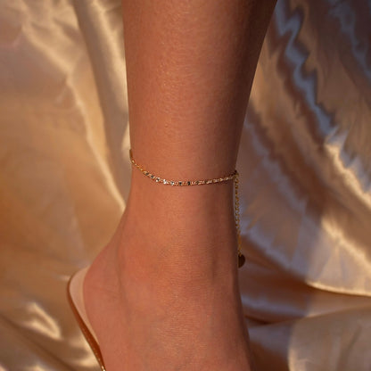 Personalized chain ankle bracelets dainty gold anklets simple anklet
