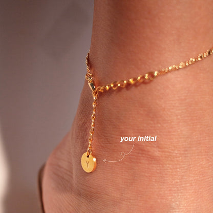 Personalized chain ankle bracelets dainty gold anklets simple anklet