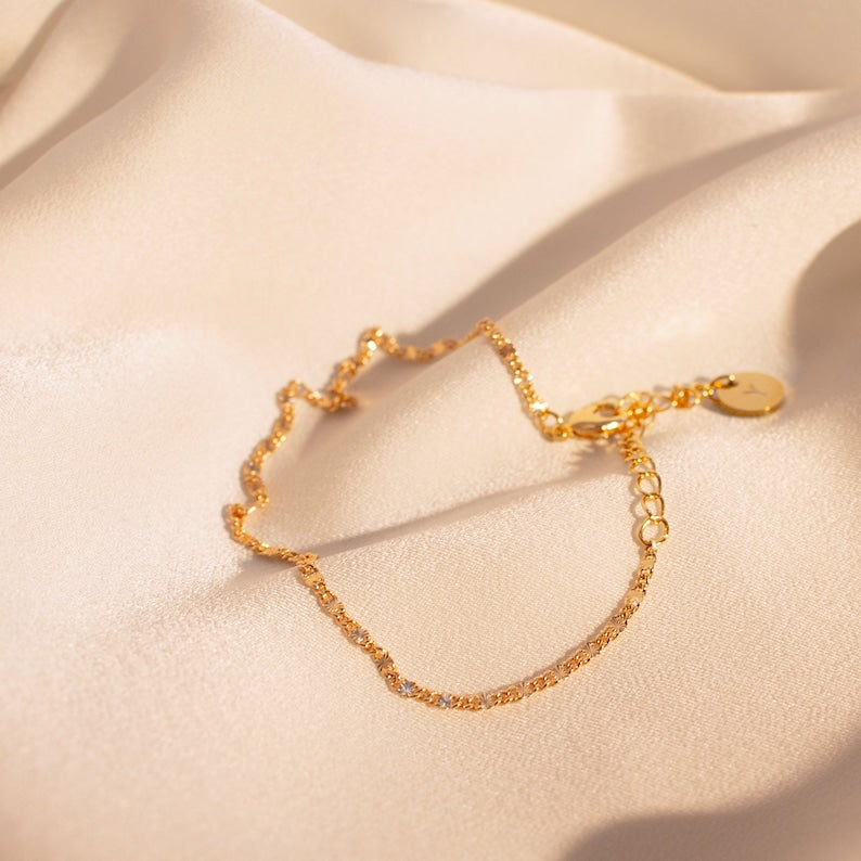 Personalized chain ankle bracelets dainty gold anklets simple anklet