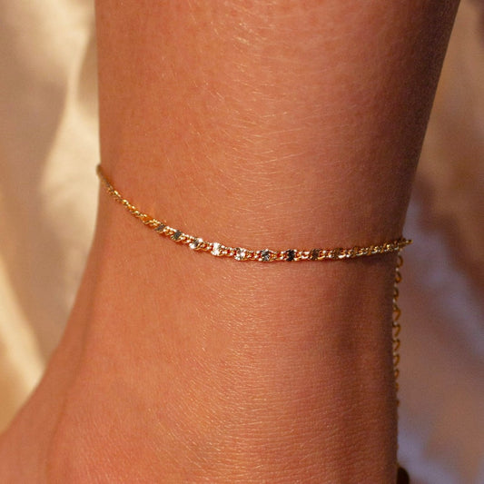 Personalized chain ankle bracelets dainty gold anklets simple anklet