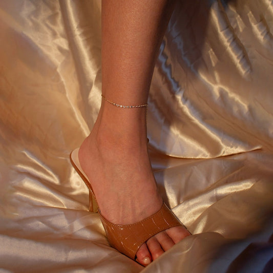 Personalized chain ankle bracelets dainty gold anklets simple anklet