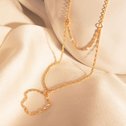 Shiny Hand Chain Bracelet: 16K Plated Ring Bracelet
