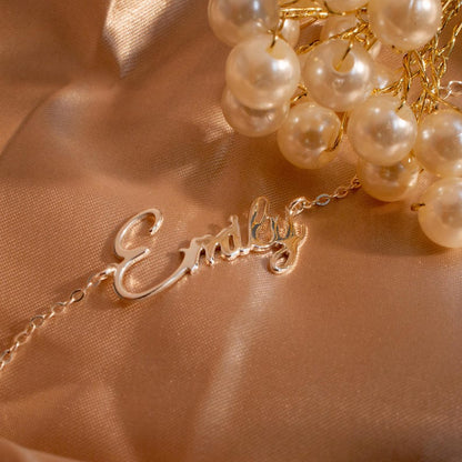 Handmade Sterling Silver Name Bracelet: Personalized Custom Jewelry