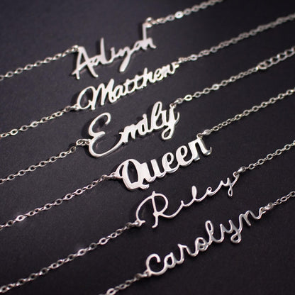 Handmade Sterling Silver Name Bracelet: Personalized Custom Jewelry