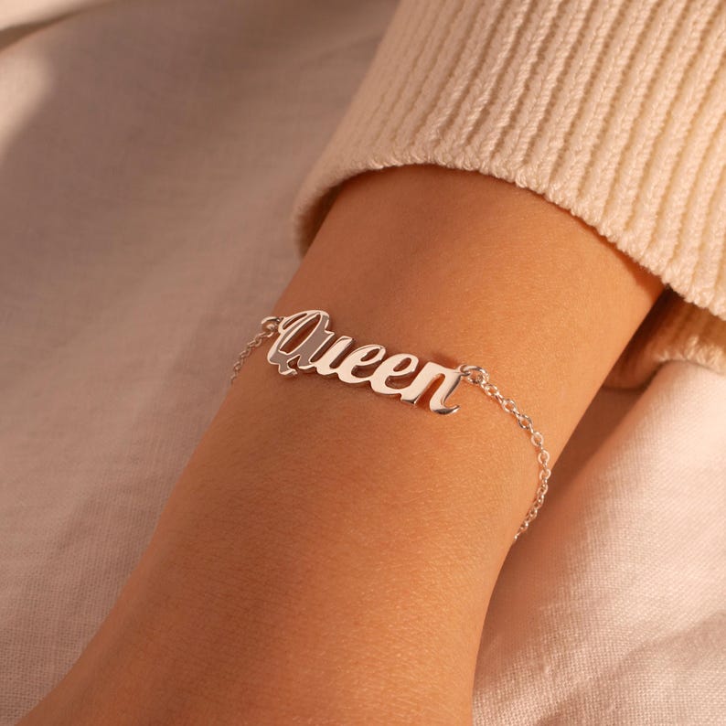 Handmade Sterling Silver Name Bracelet: Personalized Custom Jewelry