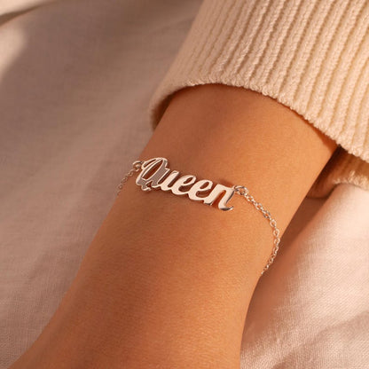 Handmade Sterling Silver Name Bracelet: Personalized Custom Jewelry