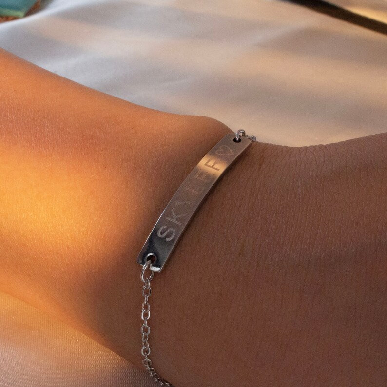 Bracelets for Women Personalized Jewelry Gift with Custom Name Engraved Bracelet for her