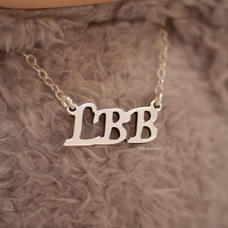 Monsters 925 Sterling Silver Name Necklace Handmade Doll Jewelry
