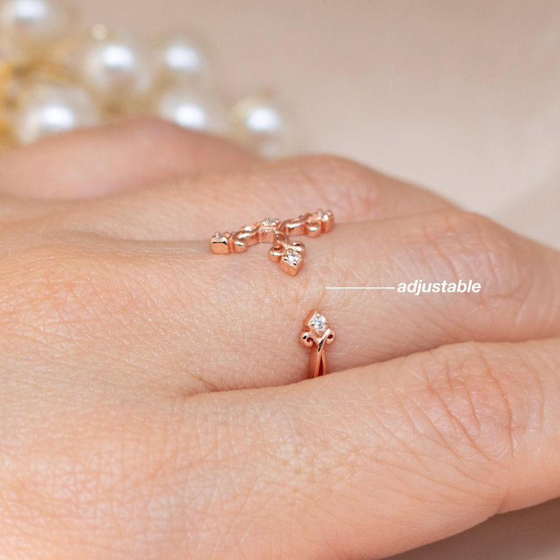 Cross Ring 925 Sterling Silver Adjustable Rings - resizable cross ring best gift