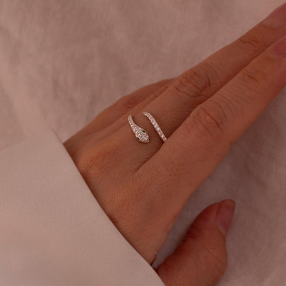 Snake 925 Sterling Silver Ring Adjustable, Gift-Ready Rings Best gifts for her