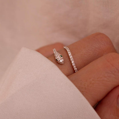 Snake 925 Sterling Silver Ring Adjustable, Gift-Ready Rings Best gifts for her
